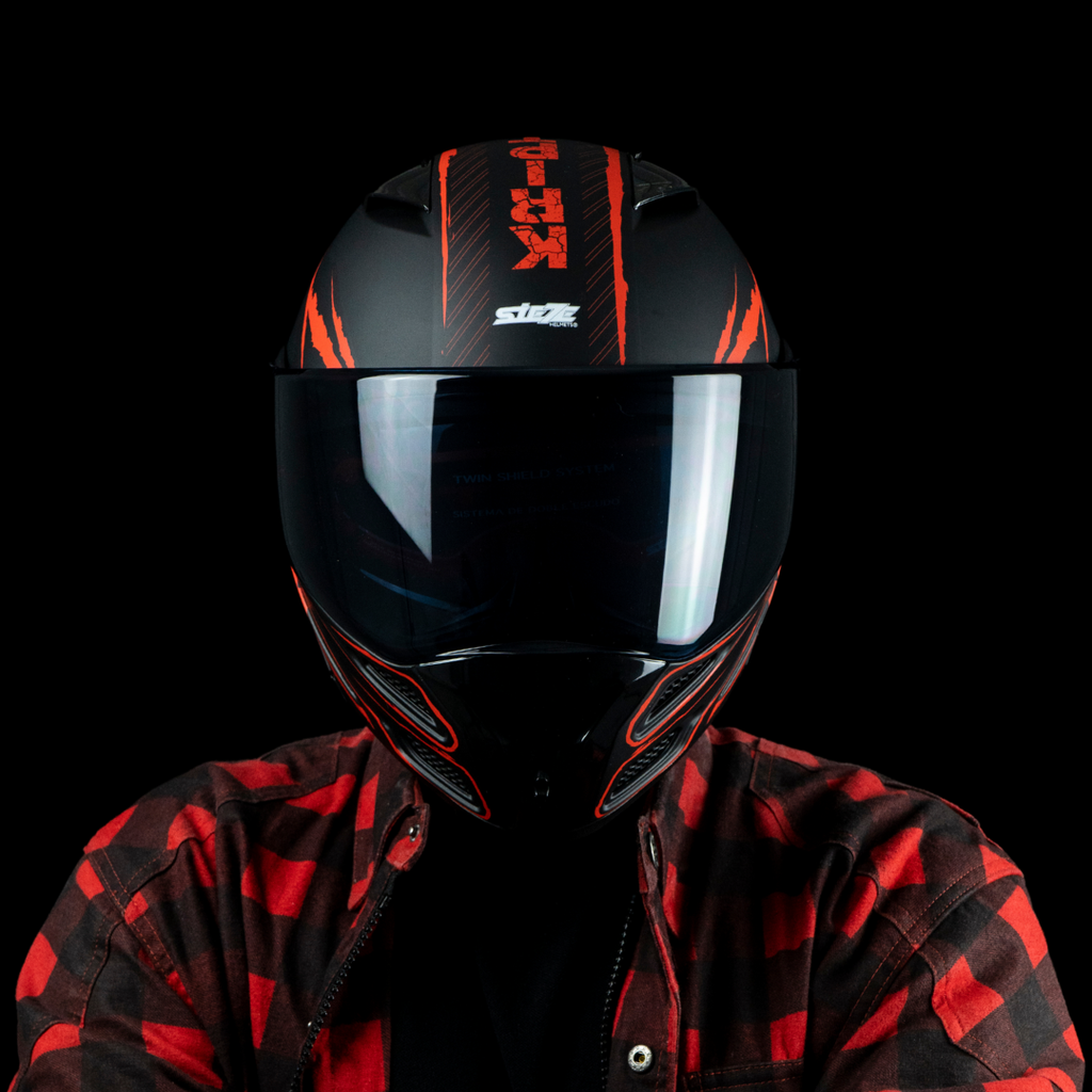 CASCO ABATIBLE STORM KRIPTONITE ROJO XL