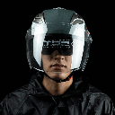 CASCO JAGUAR SEMI INTEGRAL NANO NEGRO NARANJA BRILLANTE XL