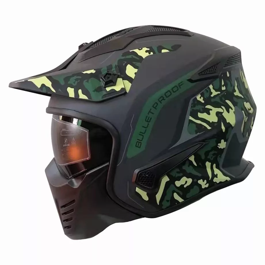 Casco Kombat Camo Verde Mate Talla L