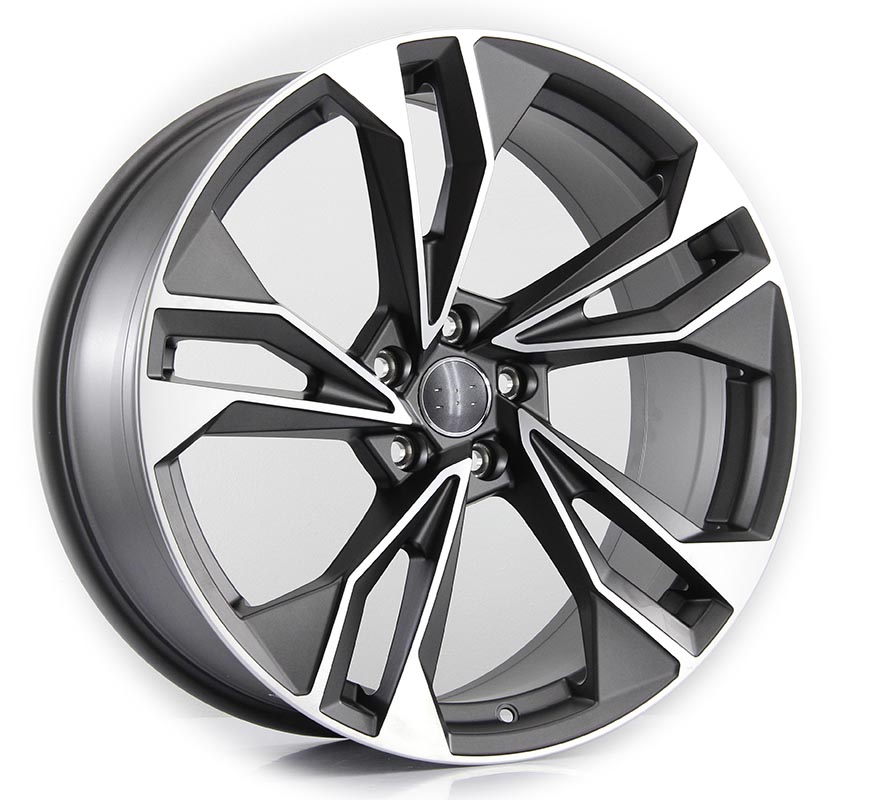 Rin 20 9 5X112 Rcp T823 Satin GunMetal Machined Face ET30 CB66.5