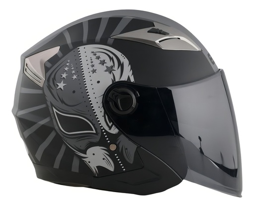 [CASCOJASEINTWARLVBG] CASCO JAGUAR SEMI INTEGRAL WARRIOR L VISOR DARK GREY