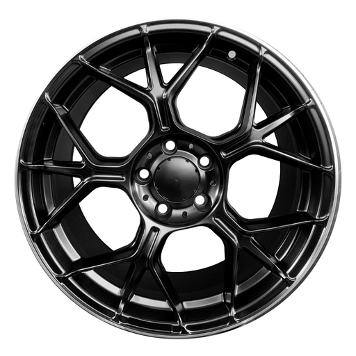 [1851129SOF009SBMLET00] Rin 18 9 5X112 Saxo F009 SATIN BLACK MACHINED LIP ET0 CB0