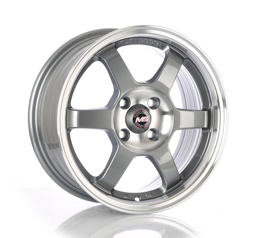 [1541006.5MS4346GMMCLET3867.1] Rin 15 6.5 4X100 Ms 4346 GUN METAL/MACHINE CENTRAL AND LIP ET38 CB67.1